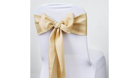 Image of a 6" W x 106" L Champagne Polyester Sash