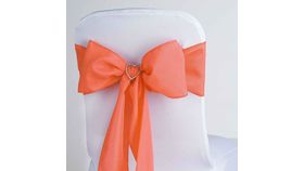 Image of a 6" W x 106" L Coral Polyester Sash