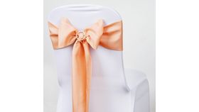 Image of a 6" W x 106" L Peach Polyester Sash