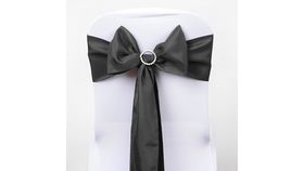 Image of a 6" W x 106" L Charcoal Polyester Sash