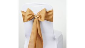 Image of a 6" W x 106" L Gold Polyester Sash