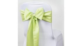 Image of a 6" W x 106" L Apple Green Polyester Sash