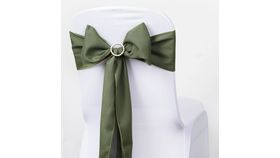 Image of a 6" W x 106" L Moss Green Polyester Sash