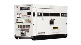 Image of a 15 kW Single Phase generator with 1.0 power factor and 120/240 volt output.