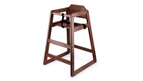 Image of a High Chair - Wood High Chair - Dark Wood - Kids