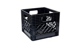 Image of a 11" x 13" x 13" Black Plastic Milk Crate