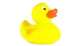 Image of a 2" Yellow Rubber Duck