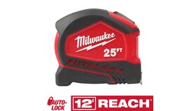 Image of a 25' Milwaukee Auto Lock Tape Measure