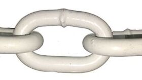 Image of a 10' Powder Coated Metal Stanchion Chain - White