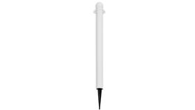 Image of a 35"H x 2.5"D White Plastic Stanchion Ground Pole