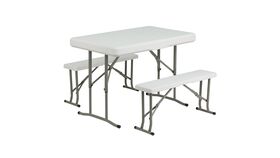 Image of a 4' - 3 Piece Portable Folding Bench & Table Set