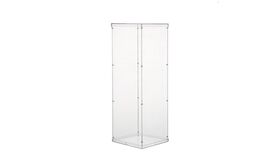 Image of a 32" Floor Standing Clear Acrylic Pedestal Risers - Transparent Acrylic Display Boxes with Interchangeable Lid and Base