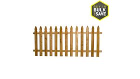 Image of a 3.5-ft H x 8-ft W Cedar Spaced Picket Gothic Wood Fence Panel