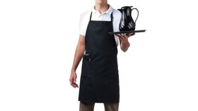 Image of a Black Full Length Bib Apron