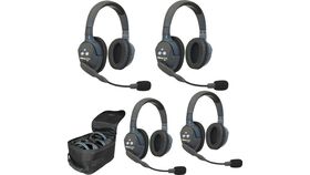 Image of a Eartec UltraLITE 5-Person Full-Duplex Wireless Intercom with 5 Dual-Ear Headsets (1.9 GHz, USA)