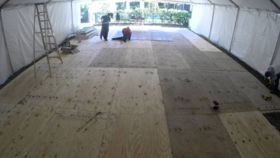 Image of a Flooring- wood built on site