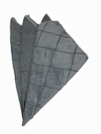 Pintuck Silver napkin rental