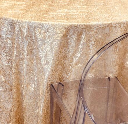 Marie Champagne tablecloth linen rental