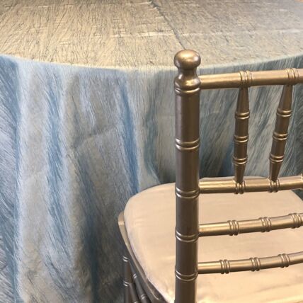 Fortuny Ice Blue tablecloth linen rental