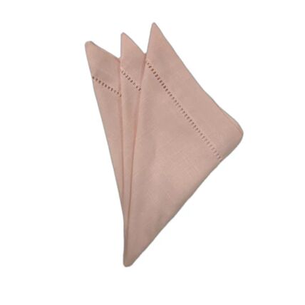 Hemstitch Blush napkin rental
