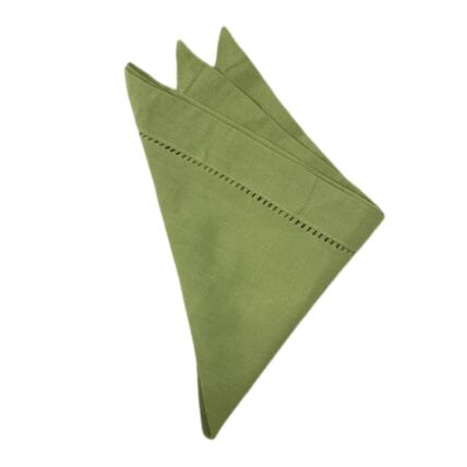 Hemstitch Sage napkin rental