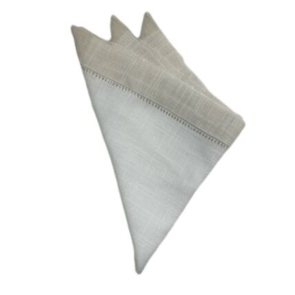 Hemstitch White / Wheat napkin rental