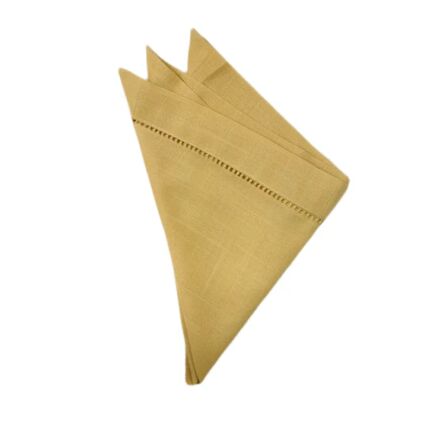 Hemstitch Gold napkin rental