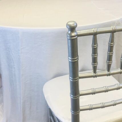 Galaxy White tablecloth linen rental