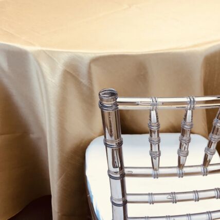 Dupioni Gold tablecloth linen rental