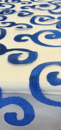 Whirl Blue null table runner rental