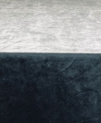 Velvet Steel table runner rental