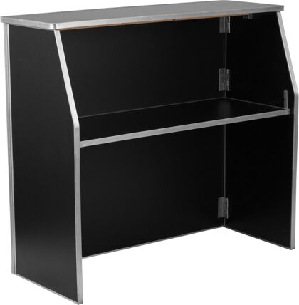 Laminate Foldable Bar Black bar and buffet rental