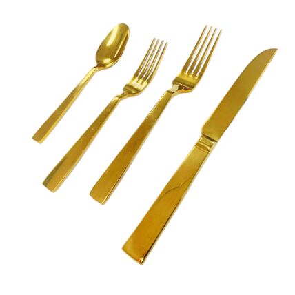 Rose Gold flatware rental