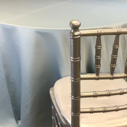 Lamour Satin Seafoam tablecloth linen rental
