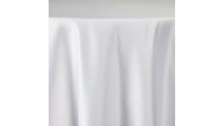Lamour Satin White tablecloth linen rental