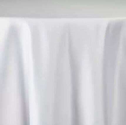 Lamour Satin White tablecloth linen rental