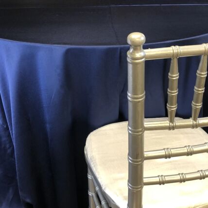 Crepe Back Satin Midnight Blue tablecloth linen rental