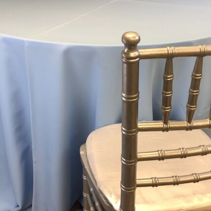Polyester Baby Blue tablecloth linen rental