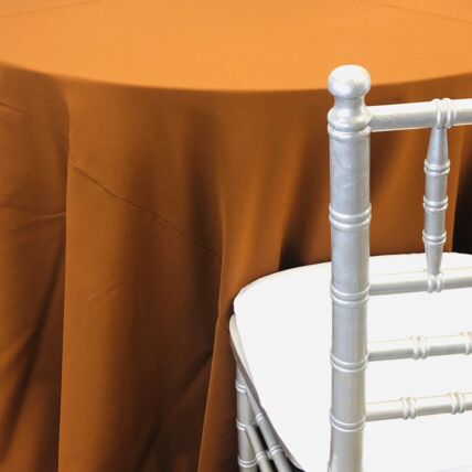 Polyester Copper tablecloth linen rental