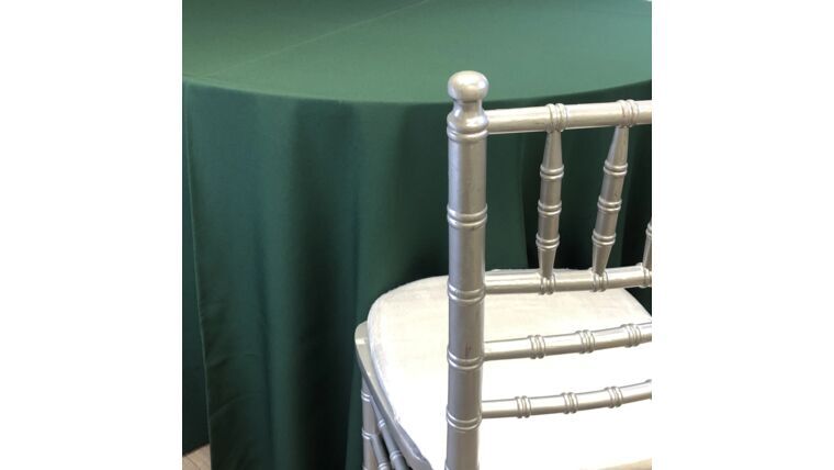 Polyester Hunter Green tablecloth linen rental