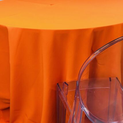 Polyester Orange tablecloth linen rental