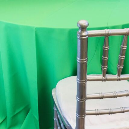 Polyester Kelly Green tablecloth linen rental