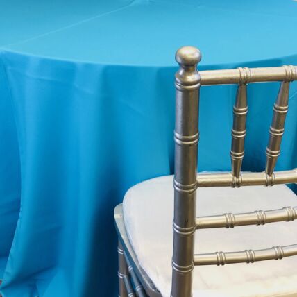 Polyester Turquoise tablecloth linen rental