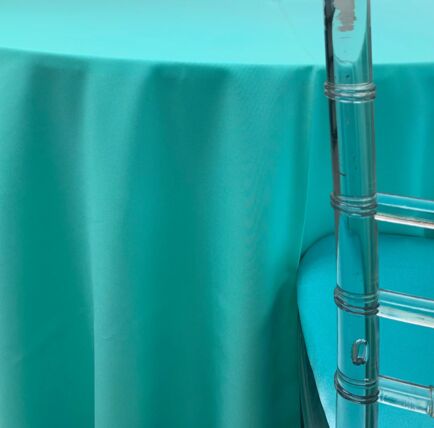 Polyester Tiffany Blue tablecloth linen rental