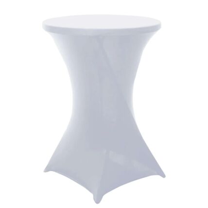 Spandex White 36 lowboy tablecloth linen rental