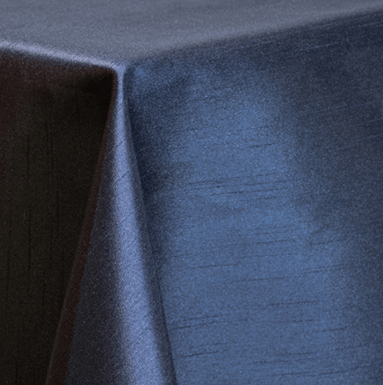 Dupioni Nautical Navy Blue tablecloth linen rental