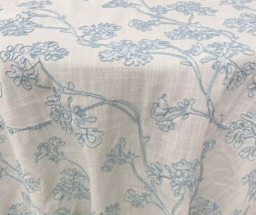Marcella Blue tablecloth linen rental