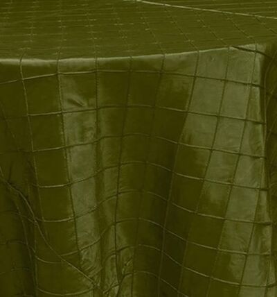 Pintuck Moss tablecloth linen rental