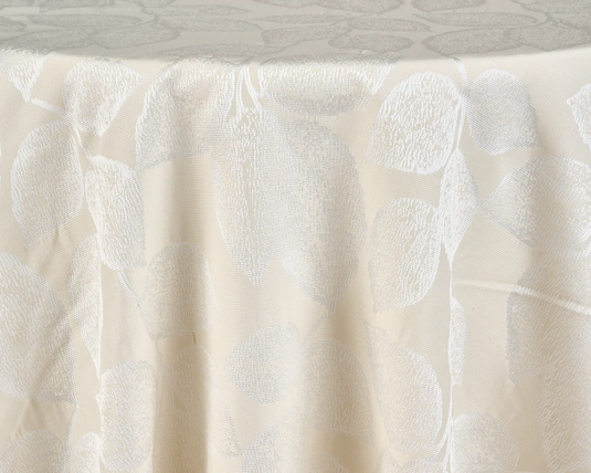 Love a Leaf Champagne (Reversible) null tablecloth linen rental