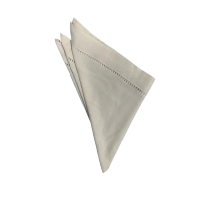 Hemstitch Ivory napkin rental